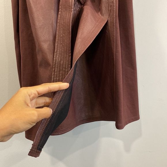 BCBGMaxAzria Layla Asymmetrical Dress Faux Leather - Picture 12 of 16